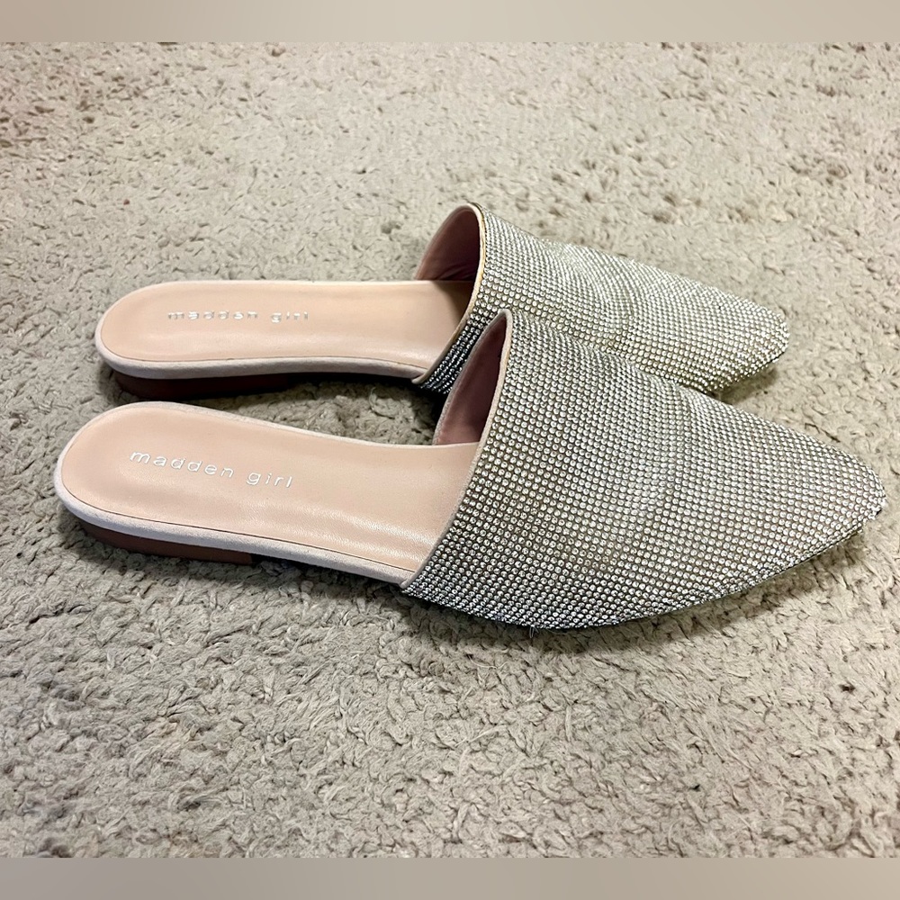 Madden Girl Tania Rhinestone Mules Size 10